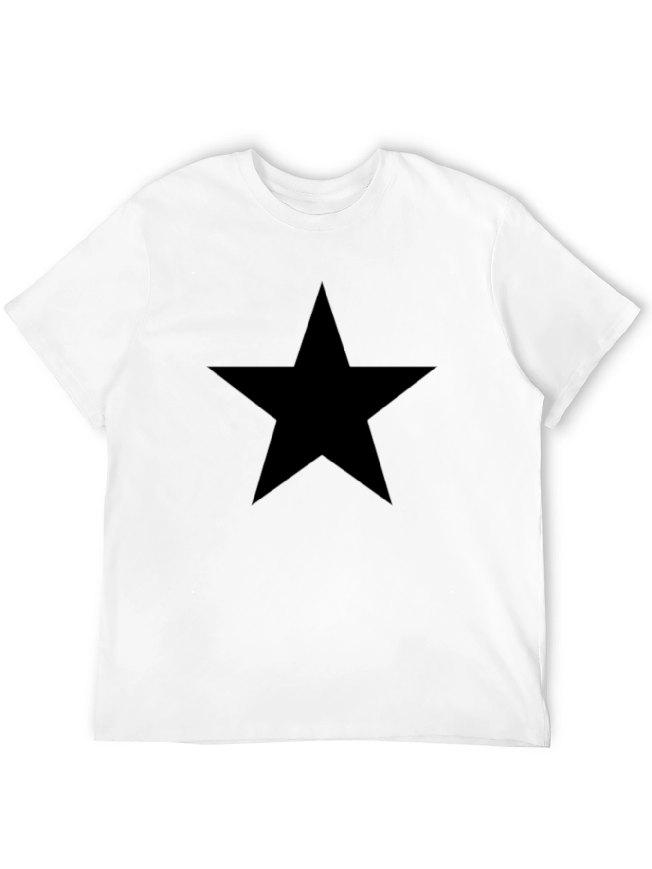 Solid Star Graphic Mens Black T-Shirt