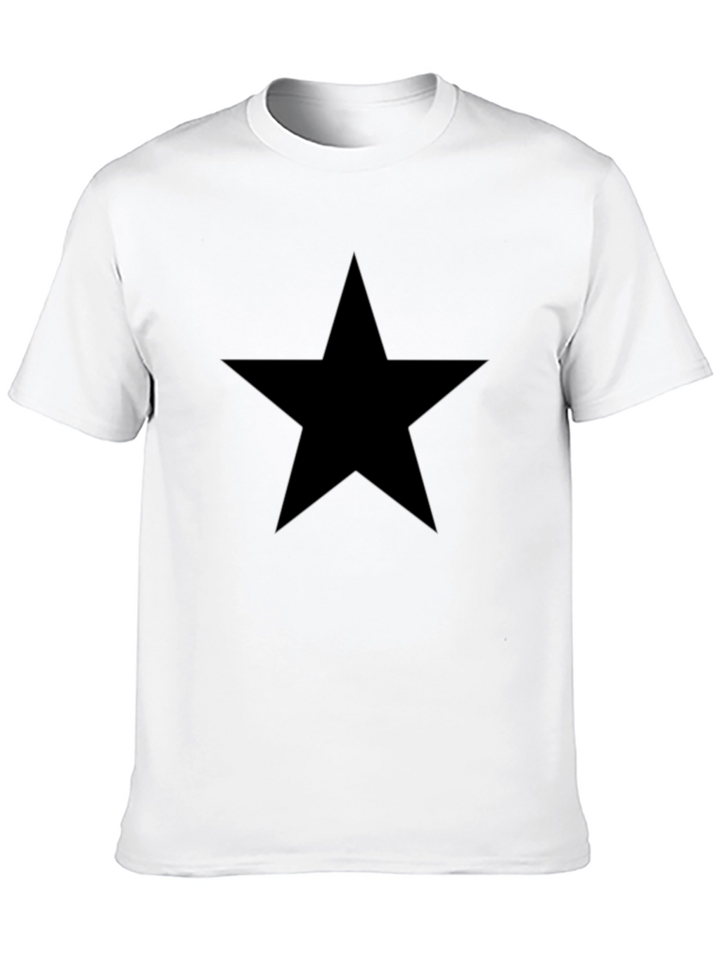 Solid Star Graphic Mens Black T-Shirt