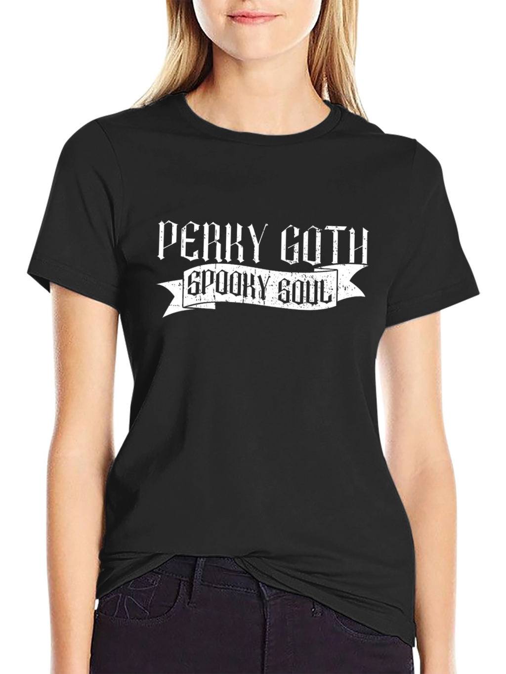 Perky Goth Spooky Soul Black Graphic Tee