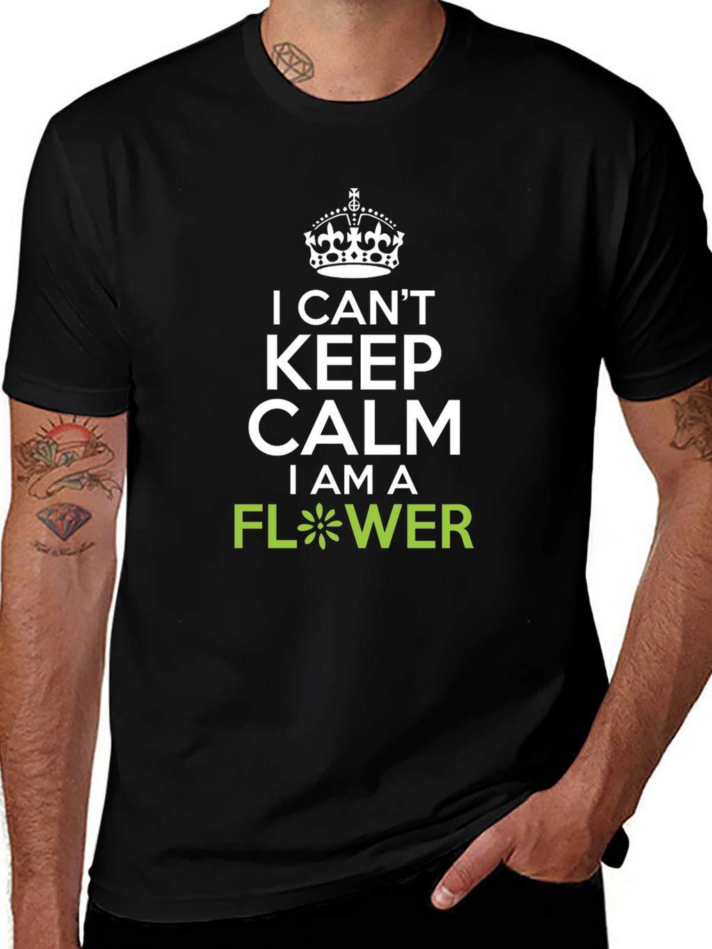 I Cant Keep Calm Flower Graphic T-Shirt