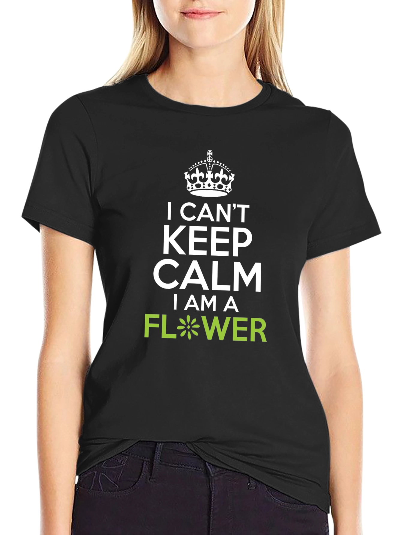 I Cant Keep Calm Flower Graphic T-Shirt