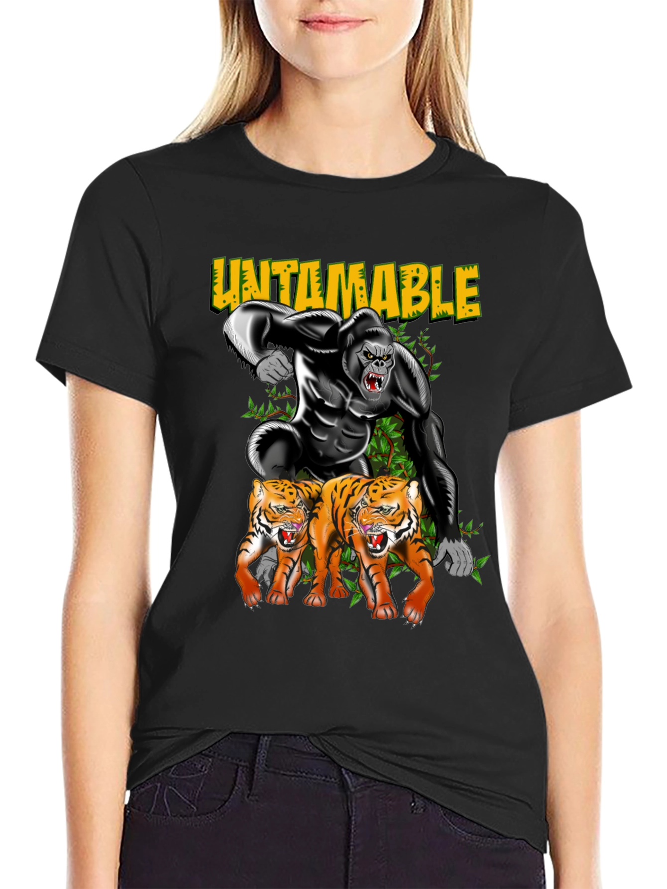 Untamable Gorilla and Tiger Graphic Tee