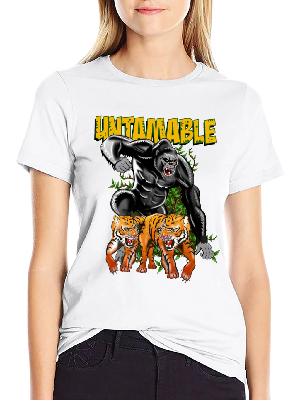 Untamable Gorilla and Tiger Graphic Tee