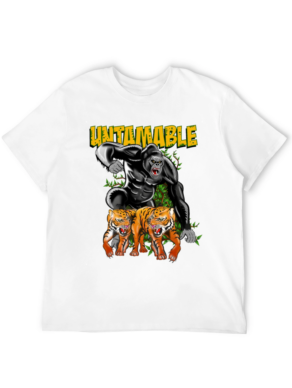 Untamable Gorilla and Tiger Graphic Tee
