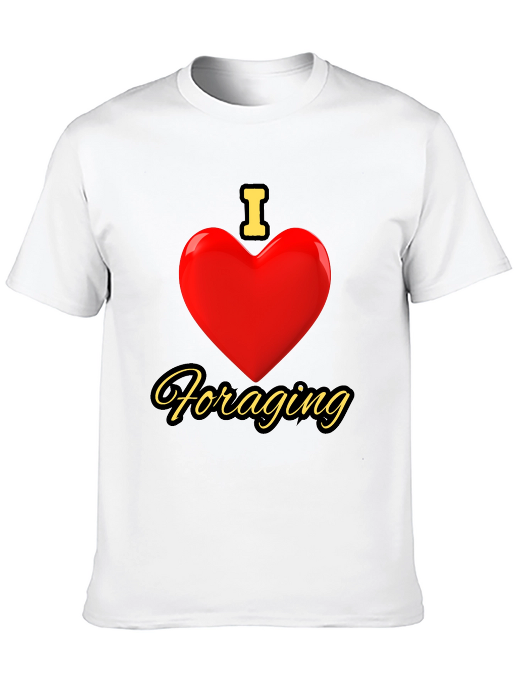 I Love Foraging Black T-Shirt