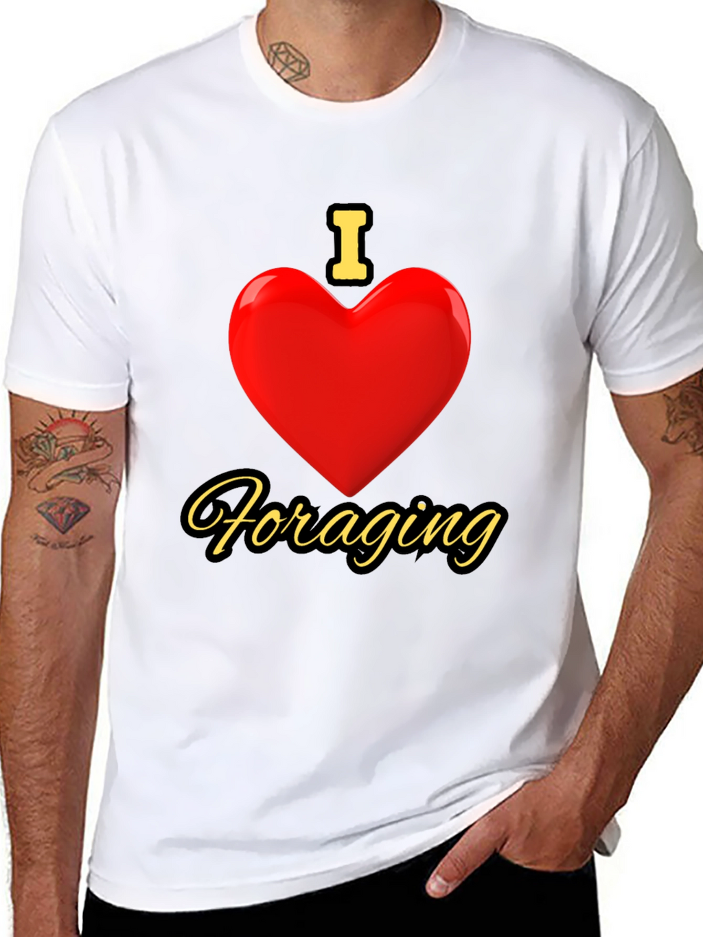I Love Foraging Black T-Shirt