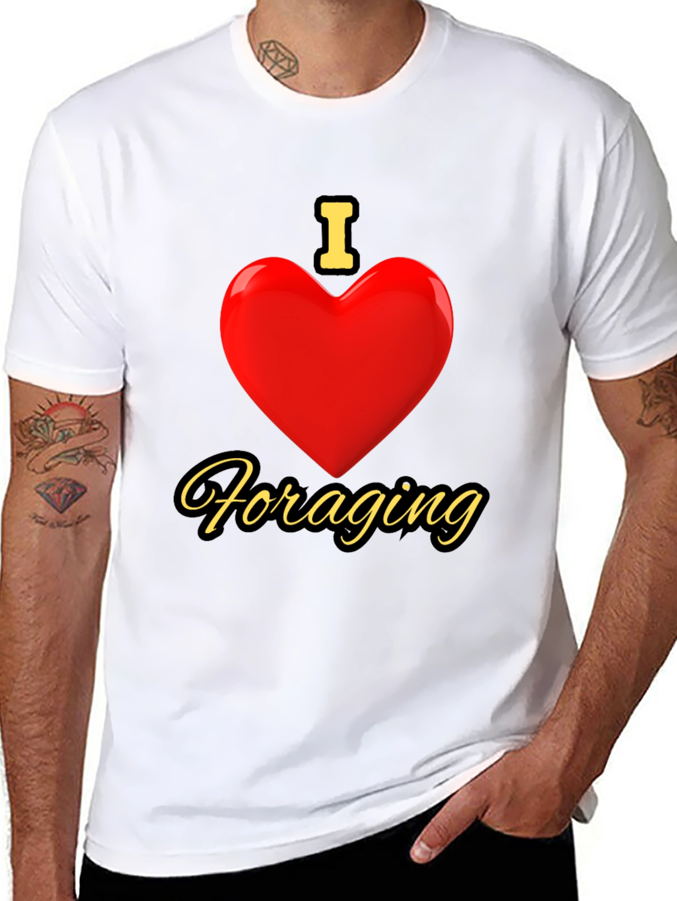 I Love Foraging Black T-Shirt