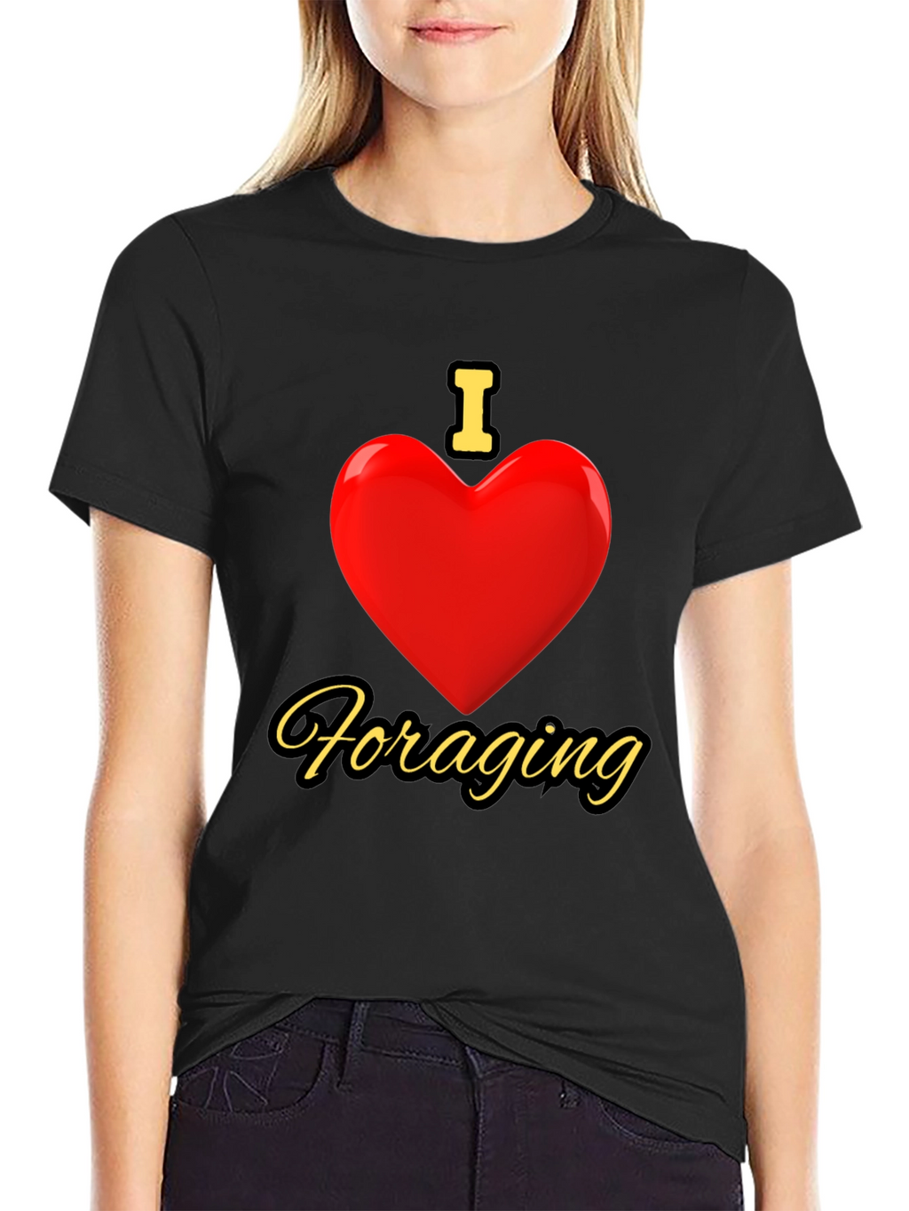 I Love Foraging Black T-Shirt
