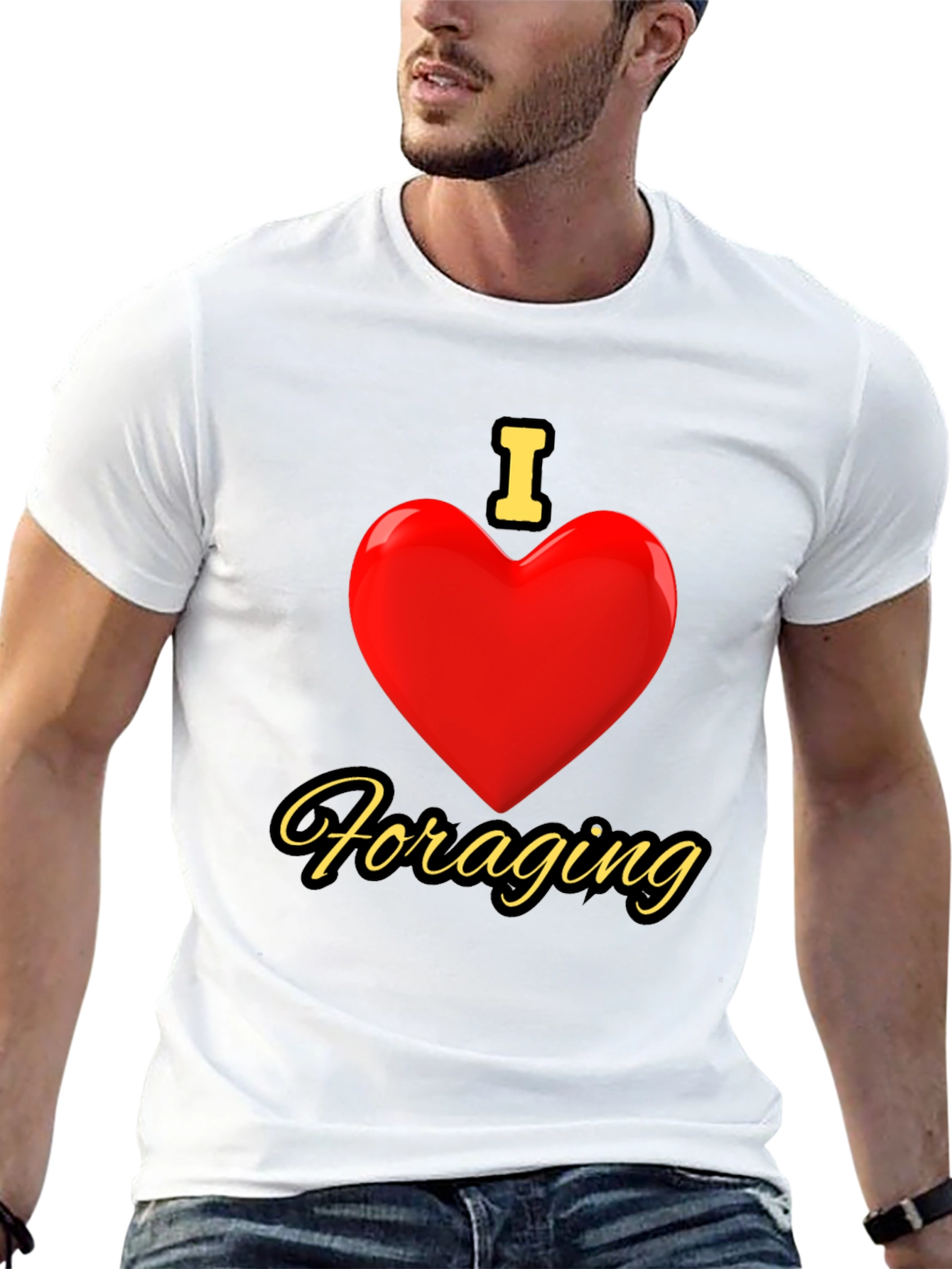 I Love Foraging Black T-Shirt