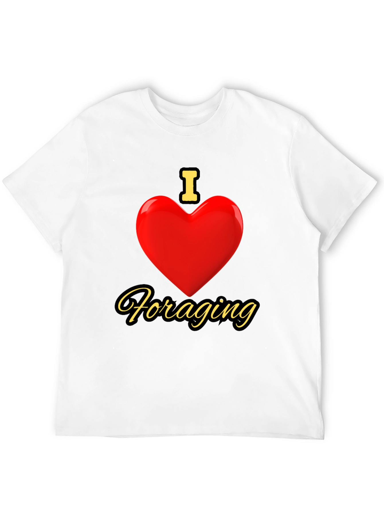 I Love Foraging Black T-Shirt