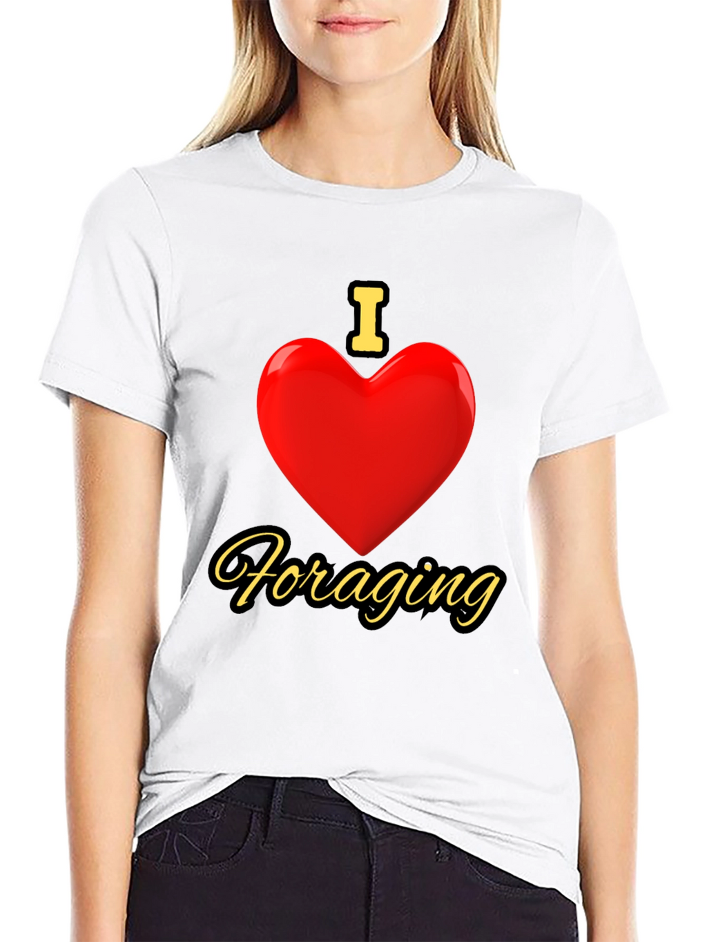 I Love Foraging Black T-Shirt