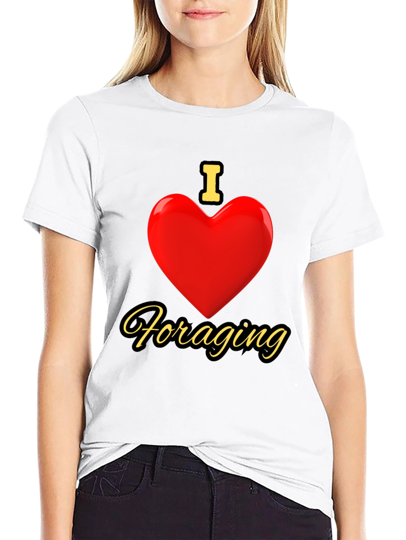 I Love Foraging Black T-Shirt