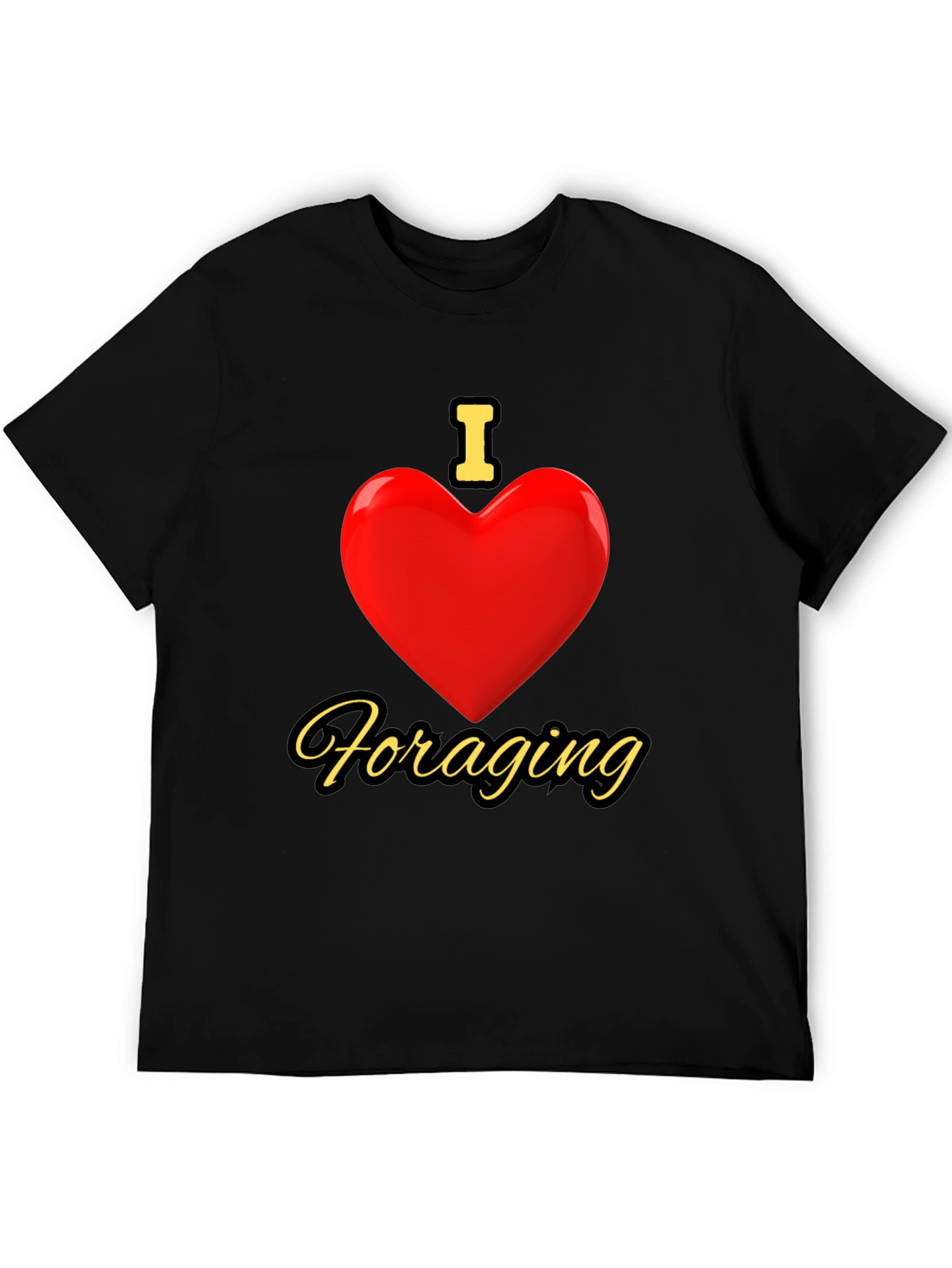 I Love Foraging Black T-Shirt