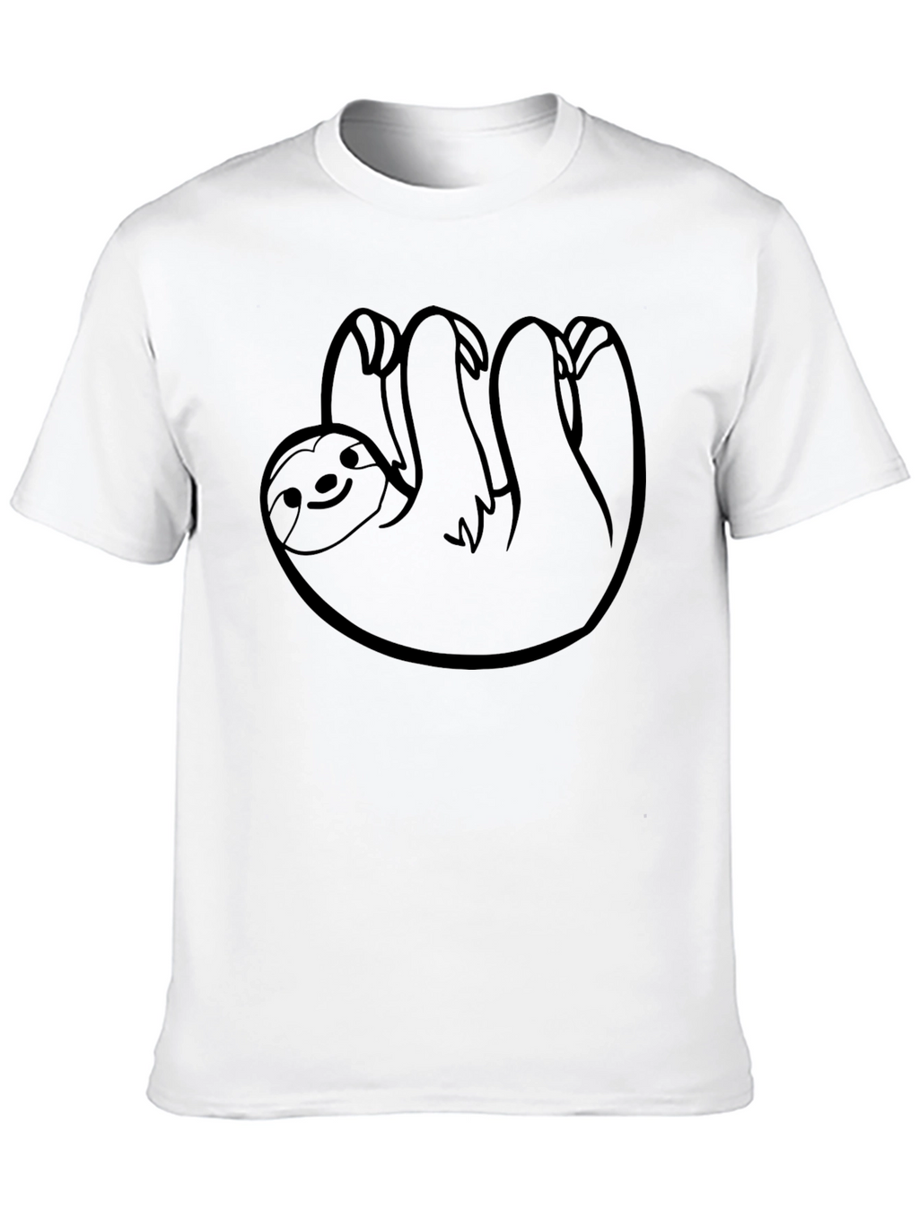 Hanging Sloth Graphic Tee - Comfy Black T-Shirt