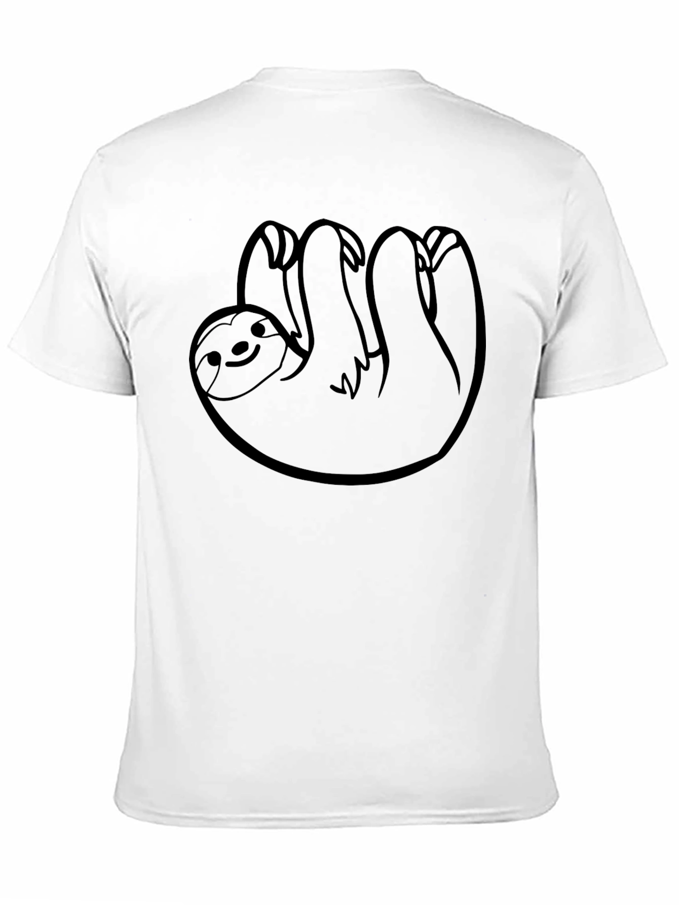 Hanging Sloth Graphic Tee - Comfy Black T-Shirt