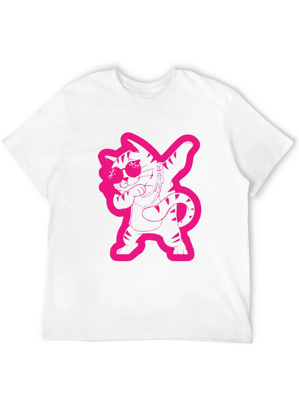 Dabbing Cat Graphic Tee - Cool Black T-Shirt