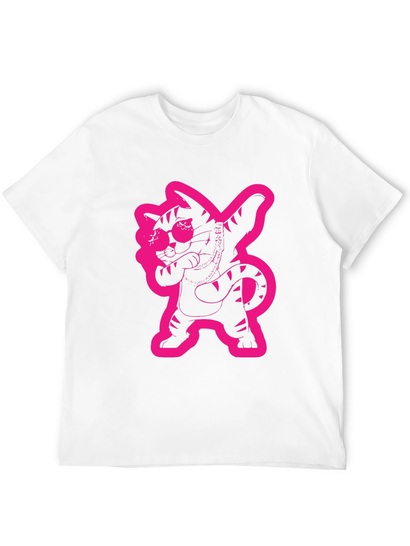 Dabbing Cat Graphic Tee - Cool Black T-Shirt