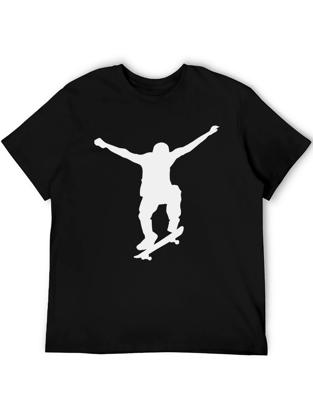 Skater Silhouette Graphic Tee - Black