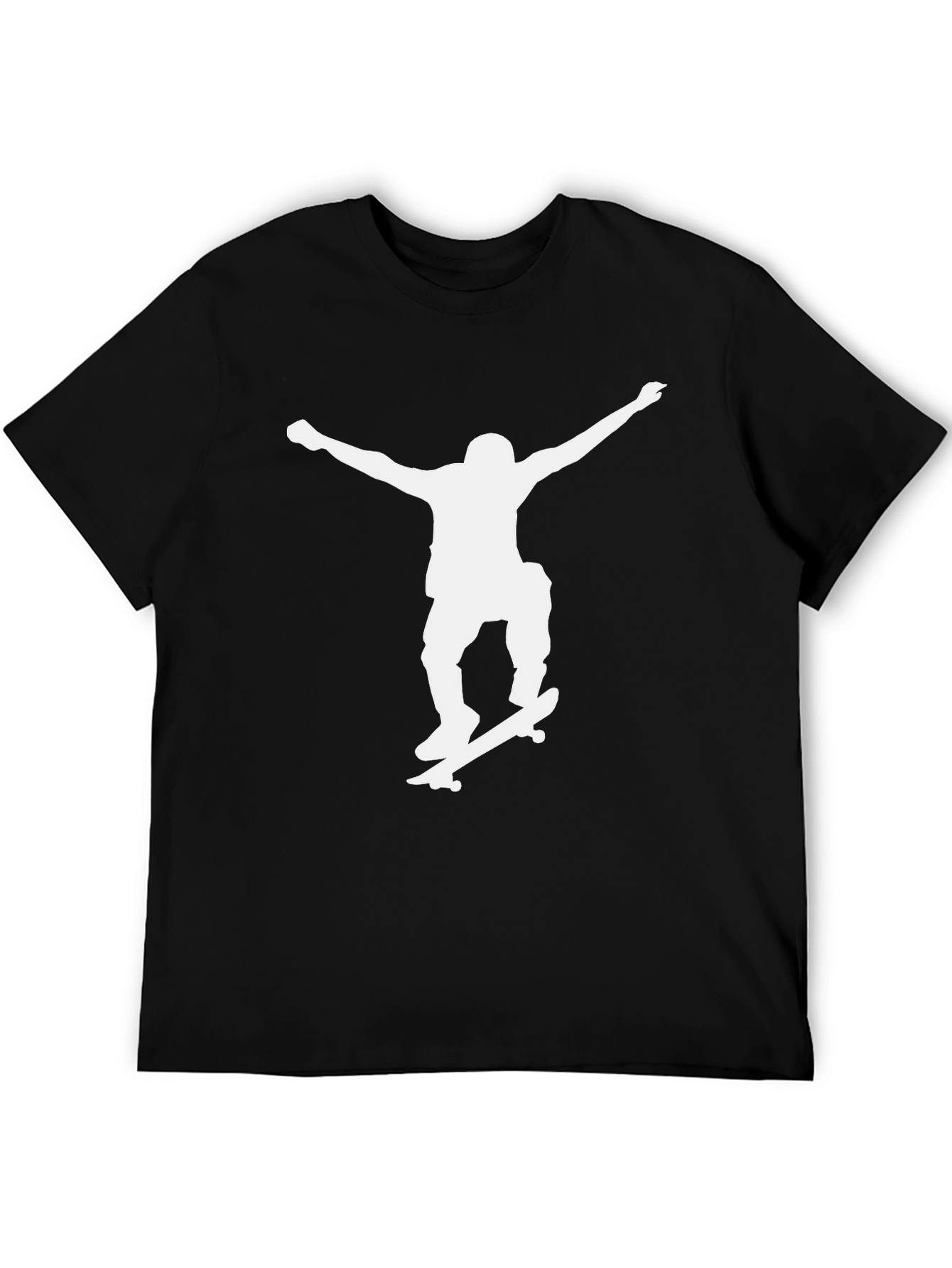 Skater Silhouette Graphic Tee - Black