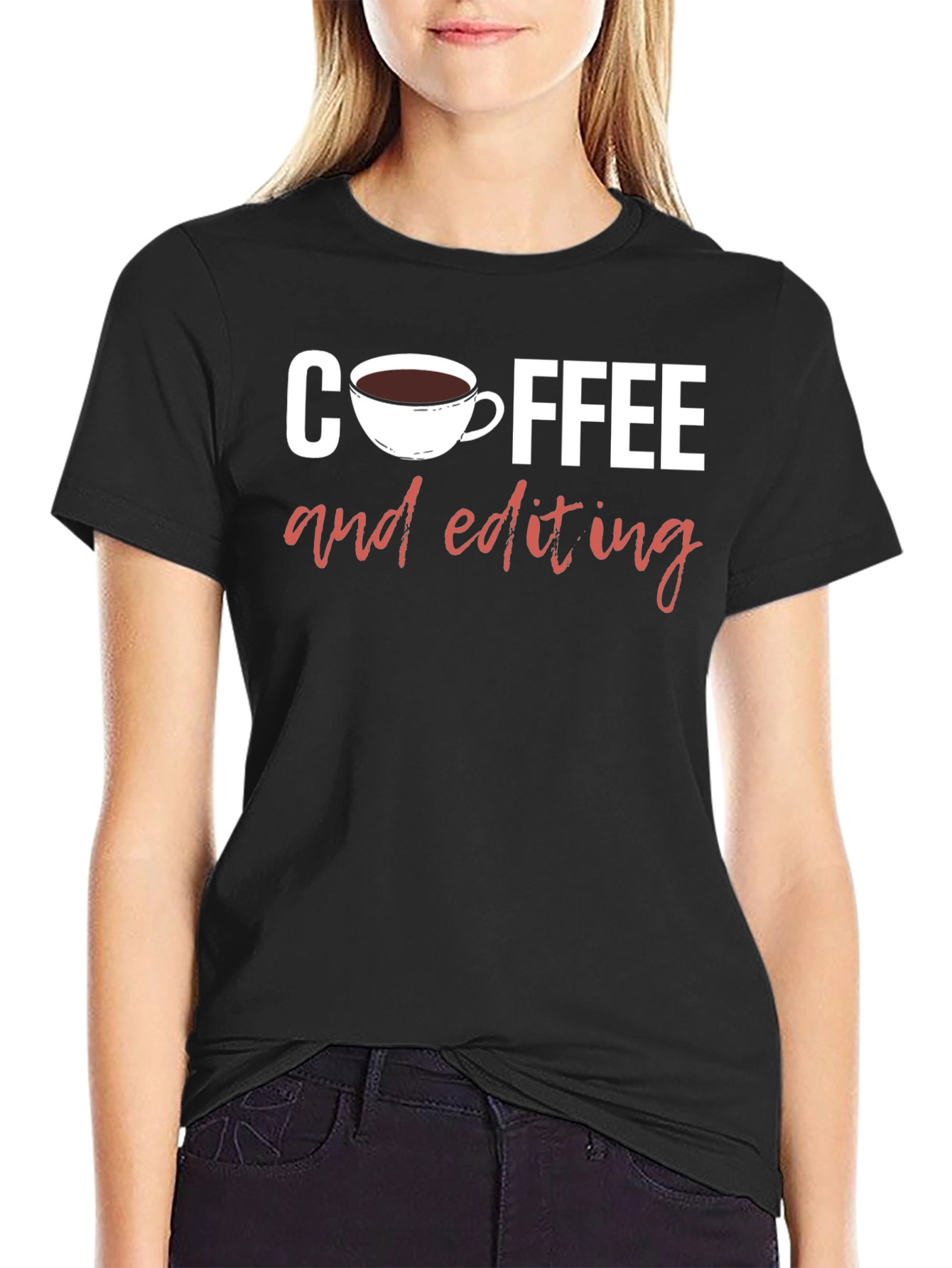 Coffee and Editing Graphic T-Shirt