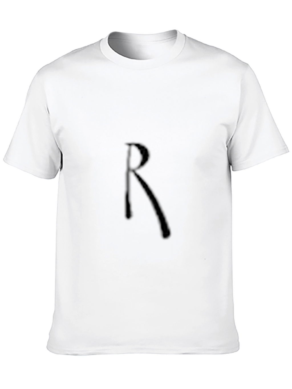 Mens Black T-Shirt with R Design