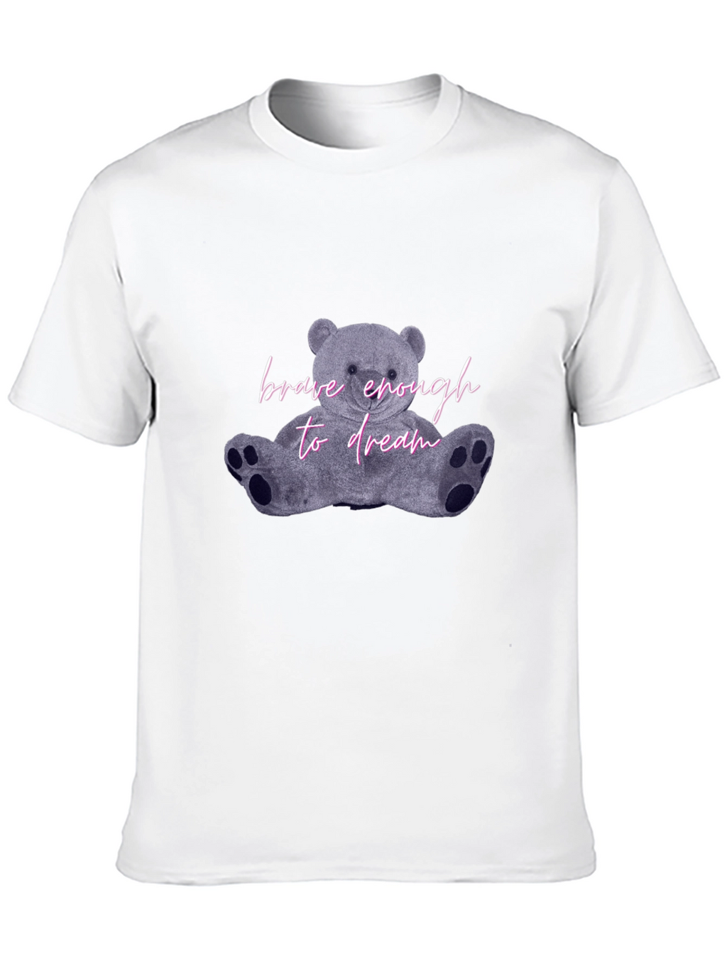 Brave Enough to Dream Bear Graphic Tee - Black