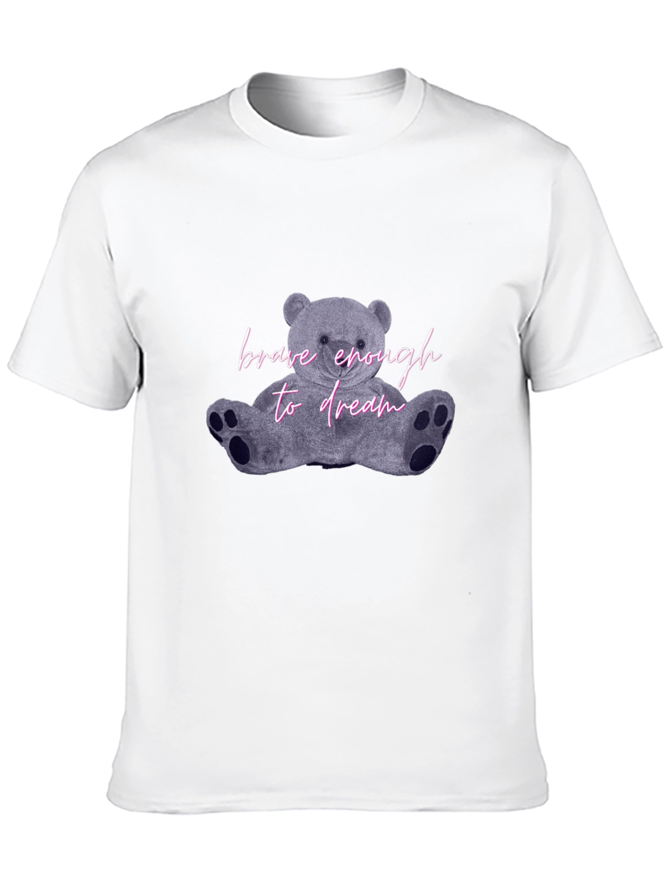 Brave Enough to Dream Bear Graphic Tee - Black