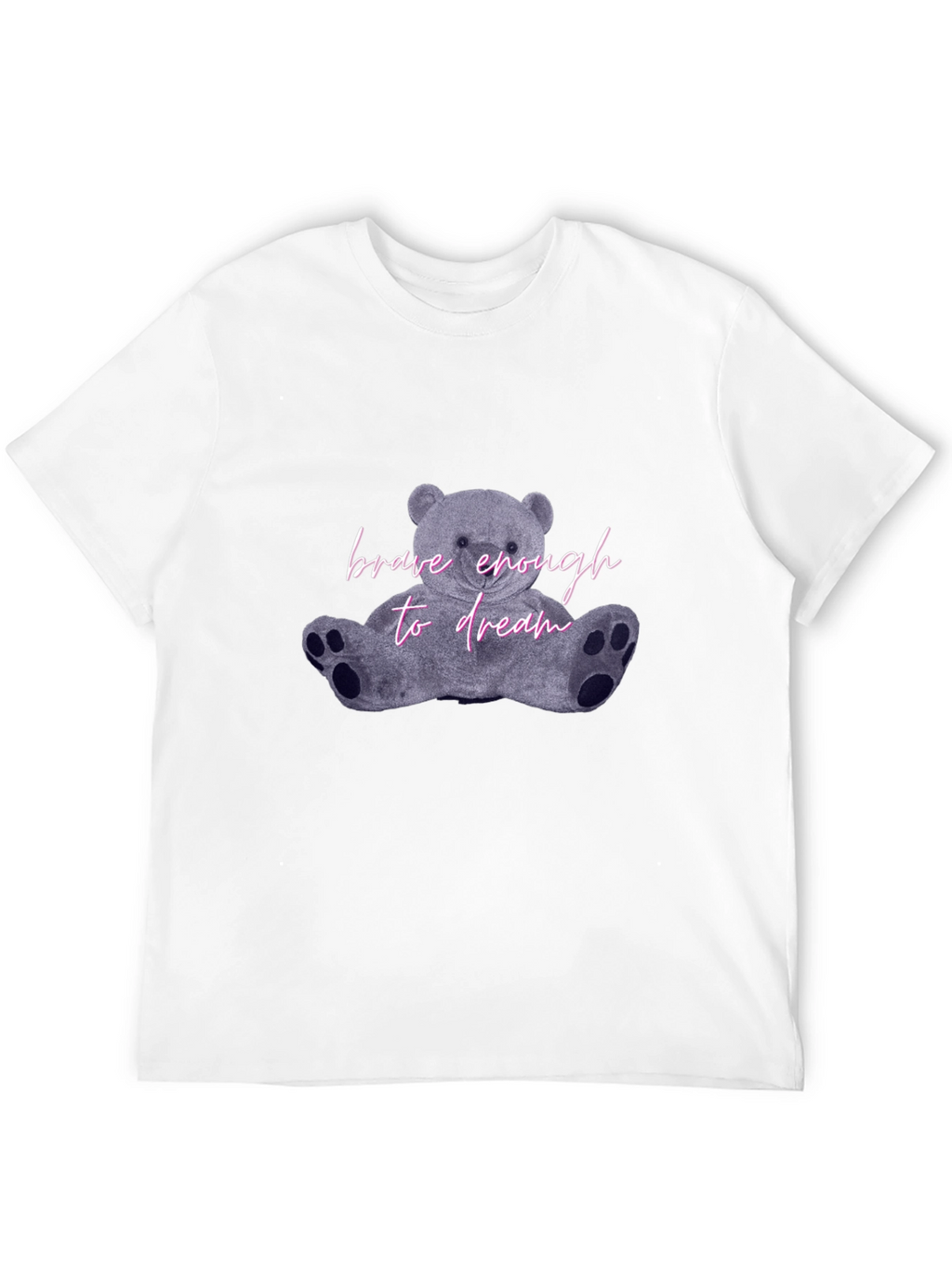 Brave Enough to Dream Bear Graphic Tee - Black