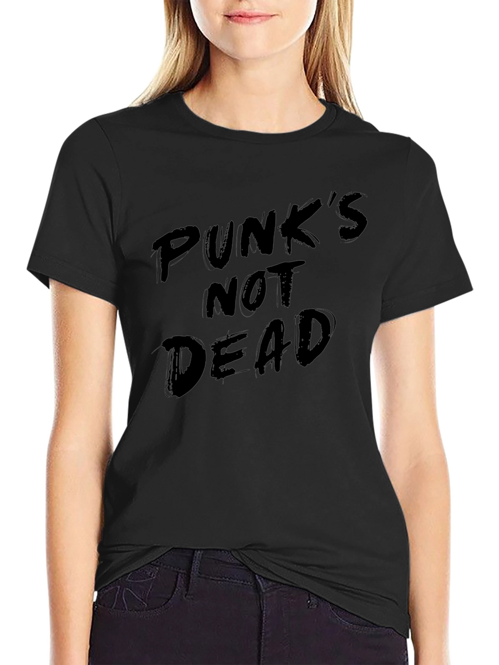 Punks Not Dead Black Graphic Tee