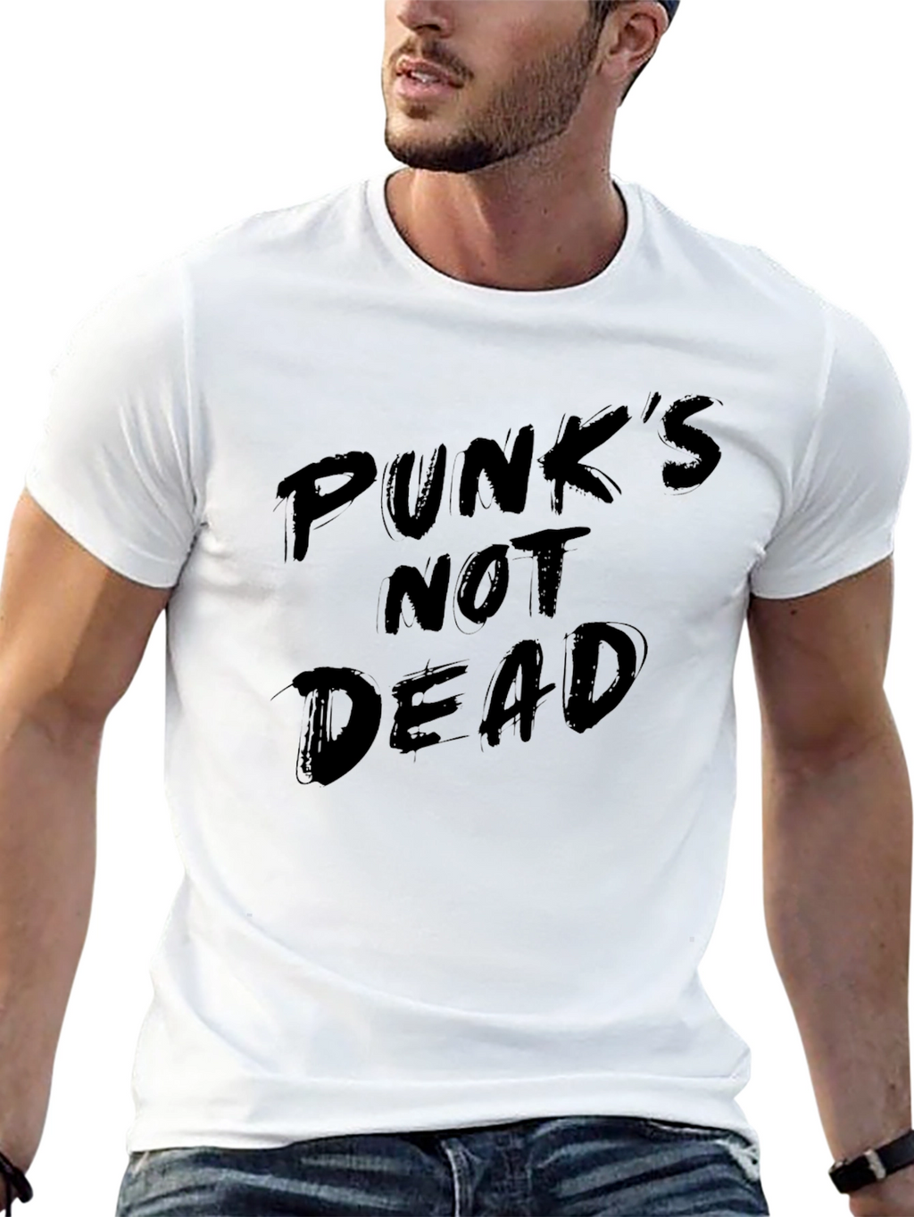 Punks Not Dead Black Graphic Tee