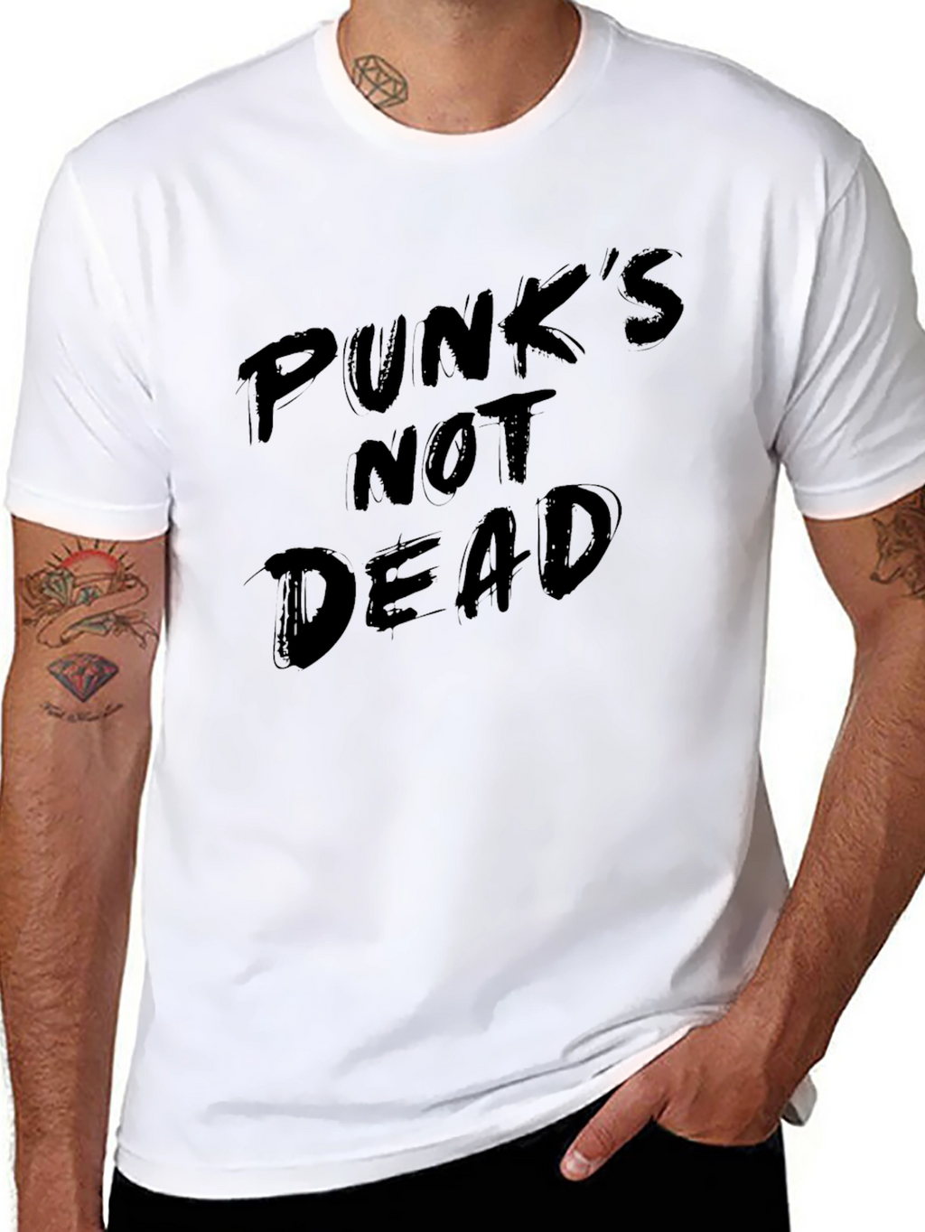 Punks Not Dead Black Graphic Tee