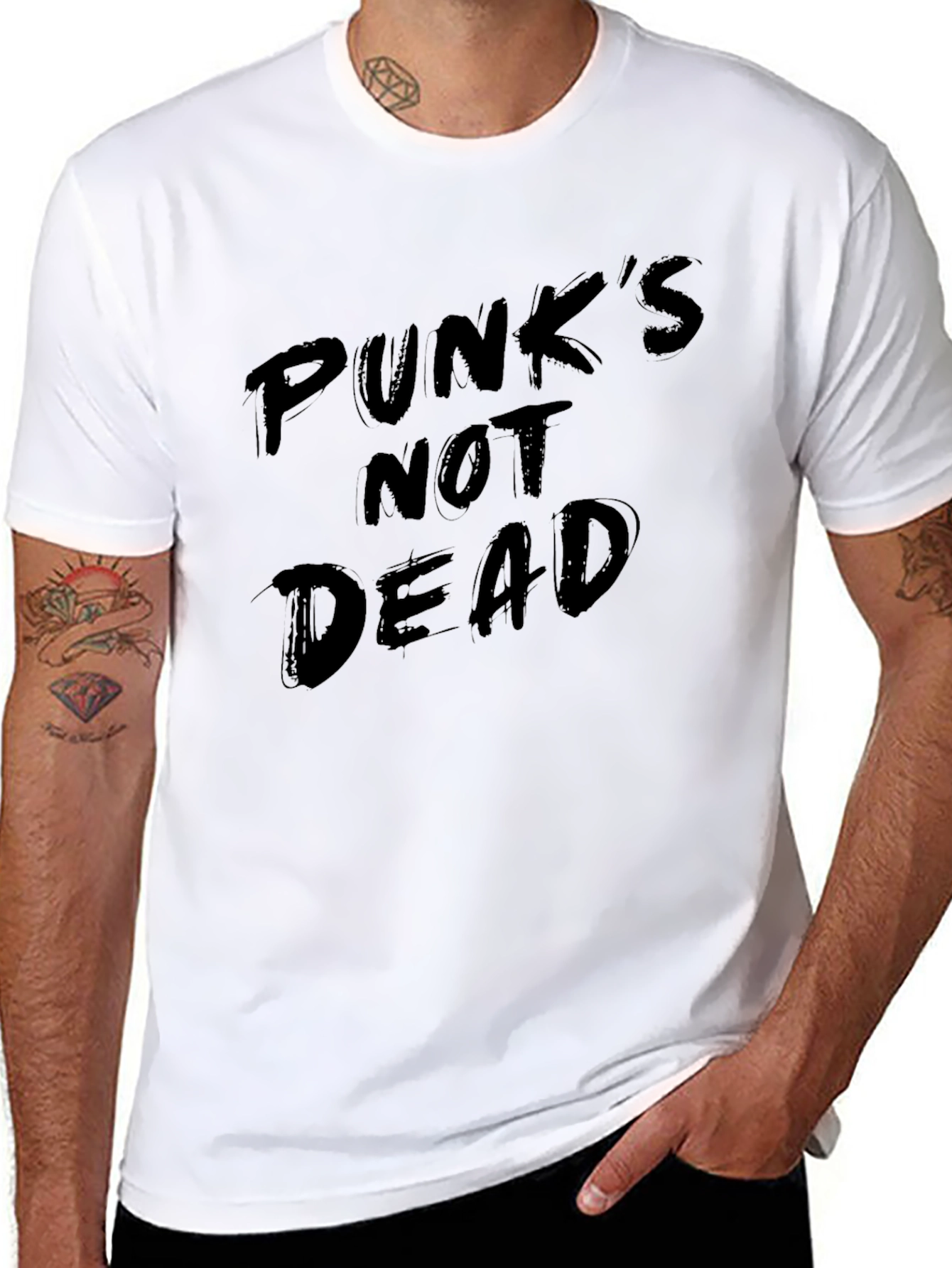 Punks Not Dead Black Graphic Tee