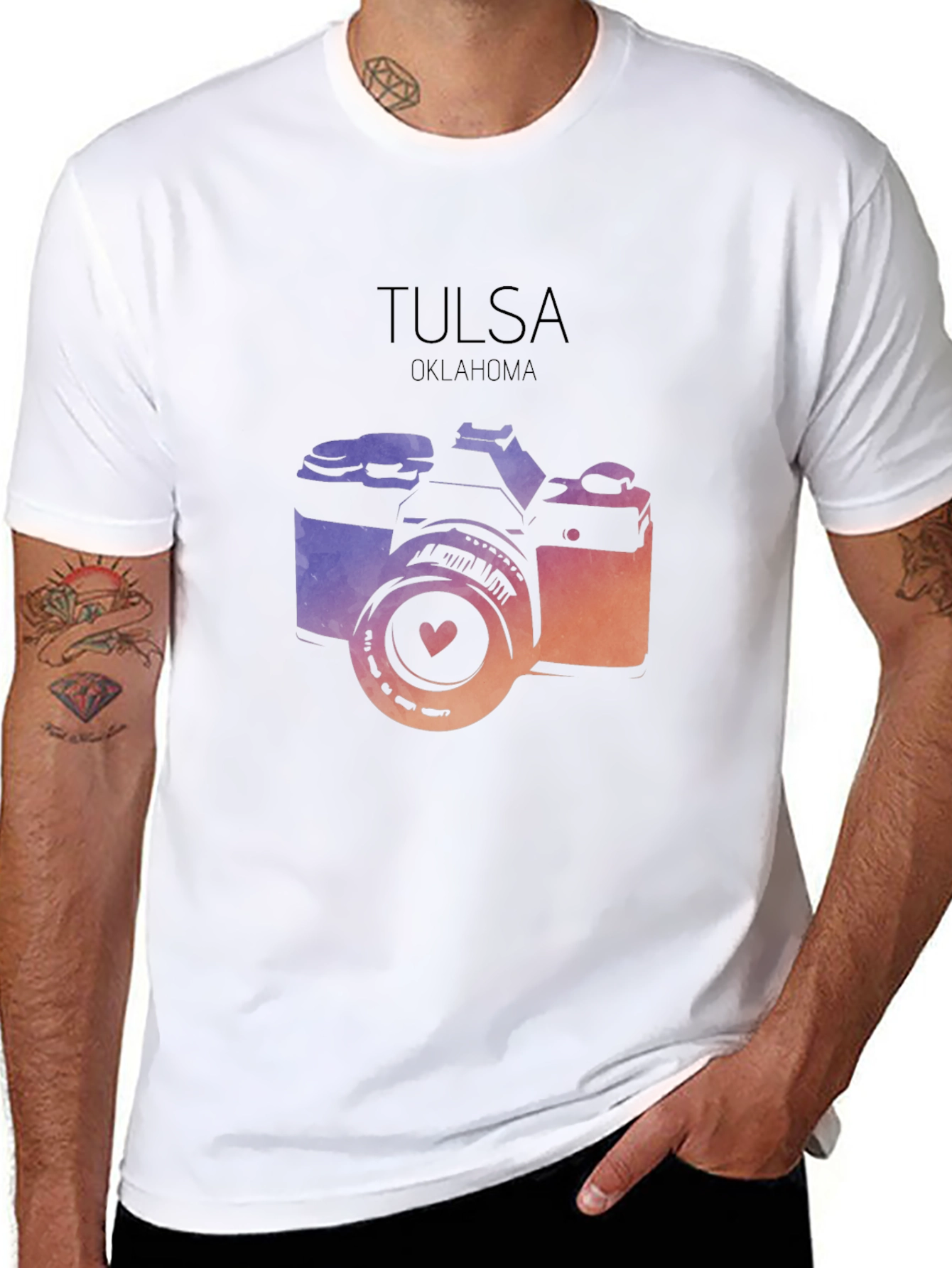 Tulsa Oklahoma Camera Graphic Tee - Stylish City Pride