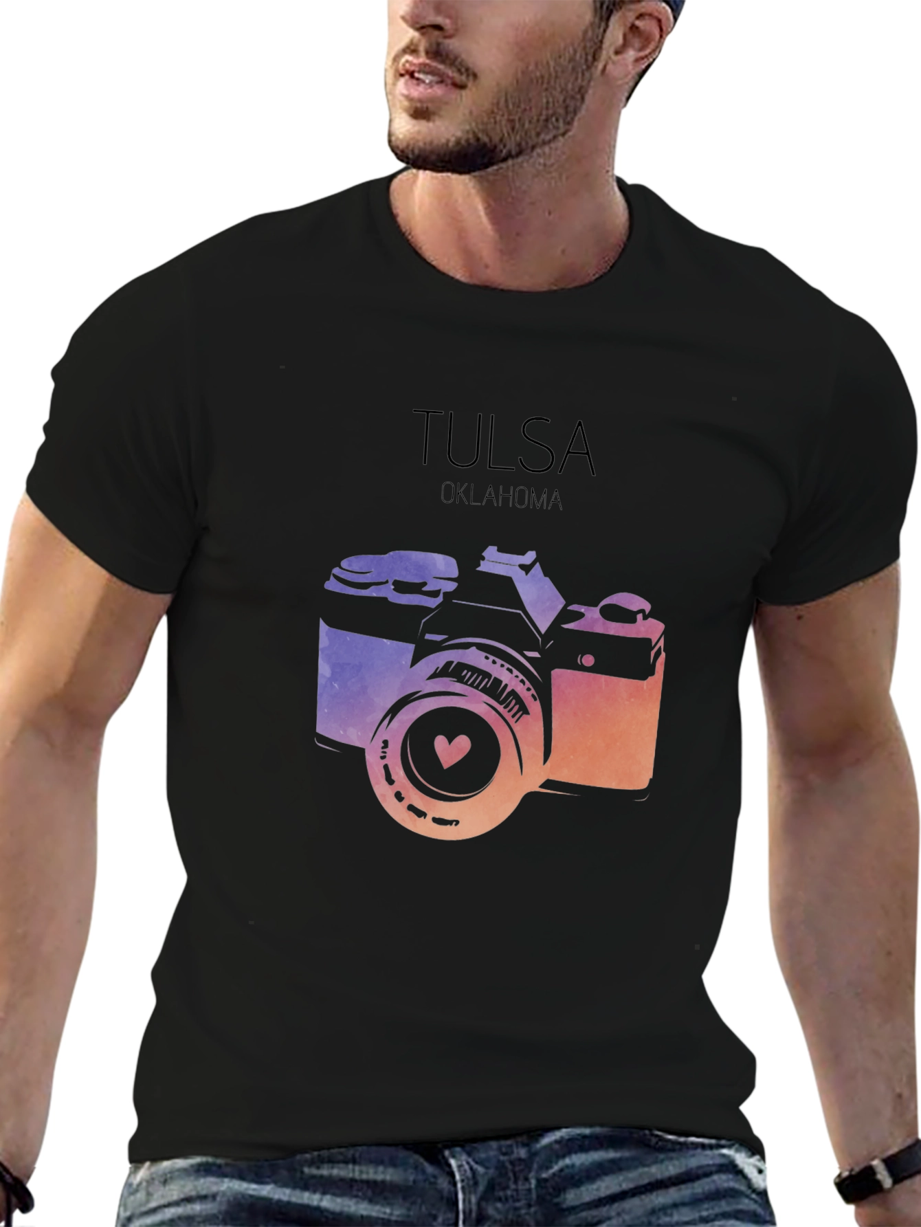 Tulsa Oklahoma Camera Graphic Tee - Stylish City Pride