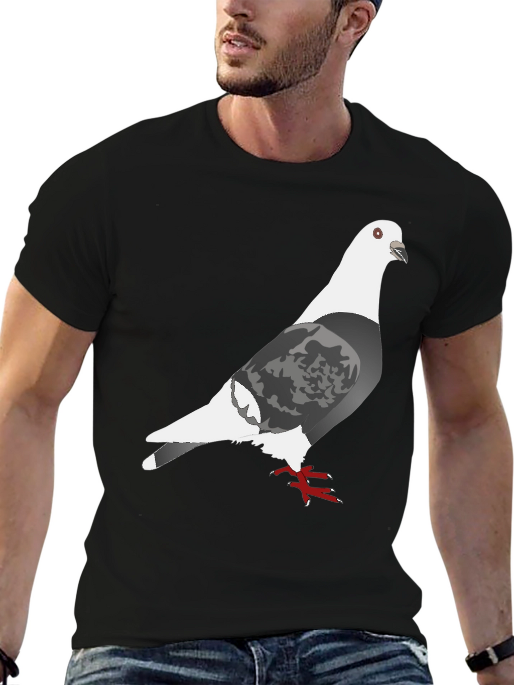 Pigeon Graphic Tee - Unique Bird Design Shirt