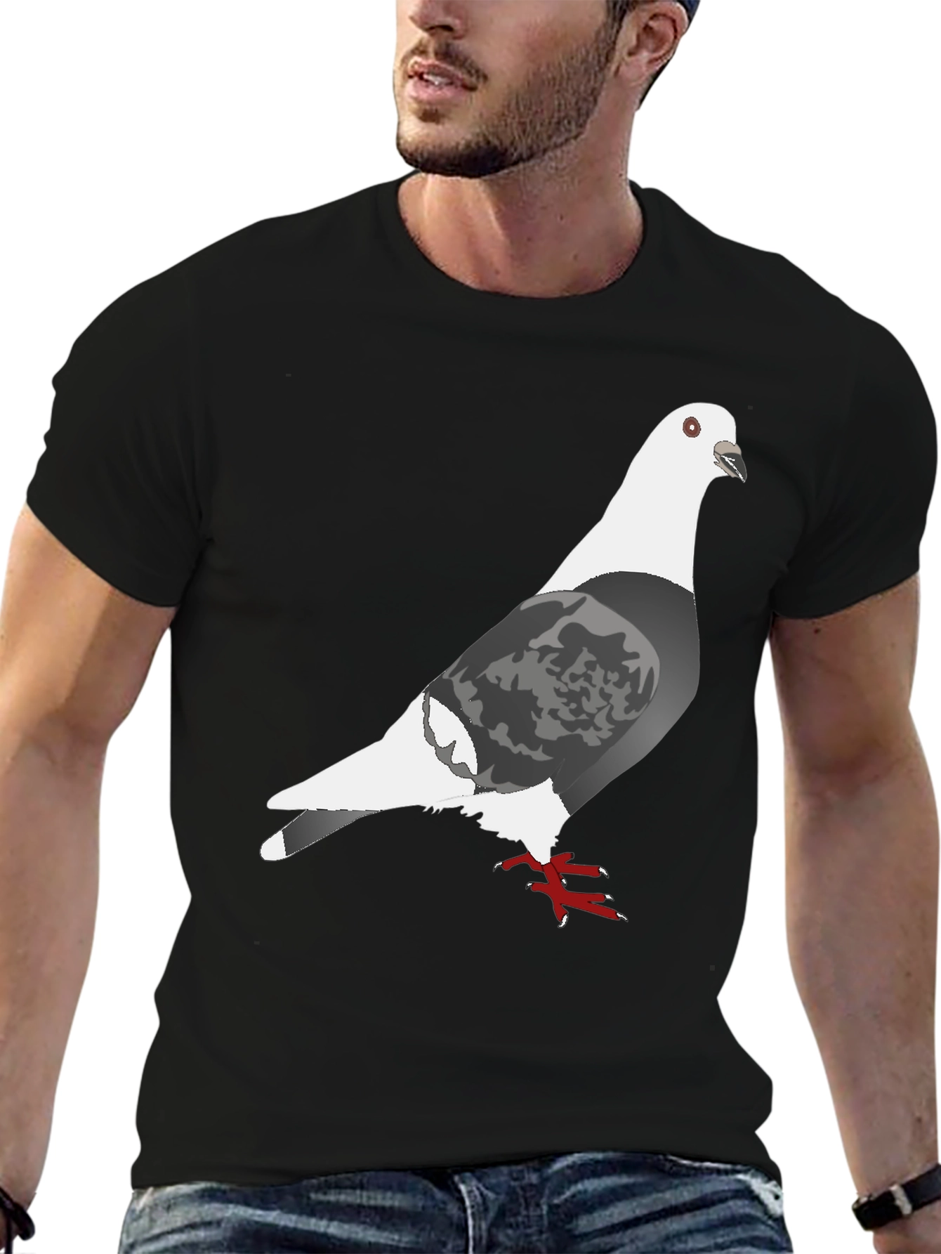 Pigeon Graphic Tee - Unique Bird Design Shirt