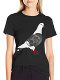 Pigeon Graphic Tee - Unique Bird Design Shirt