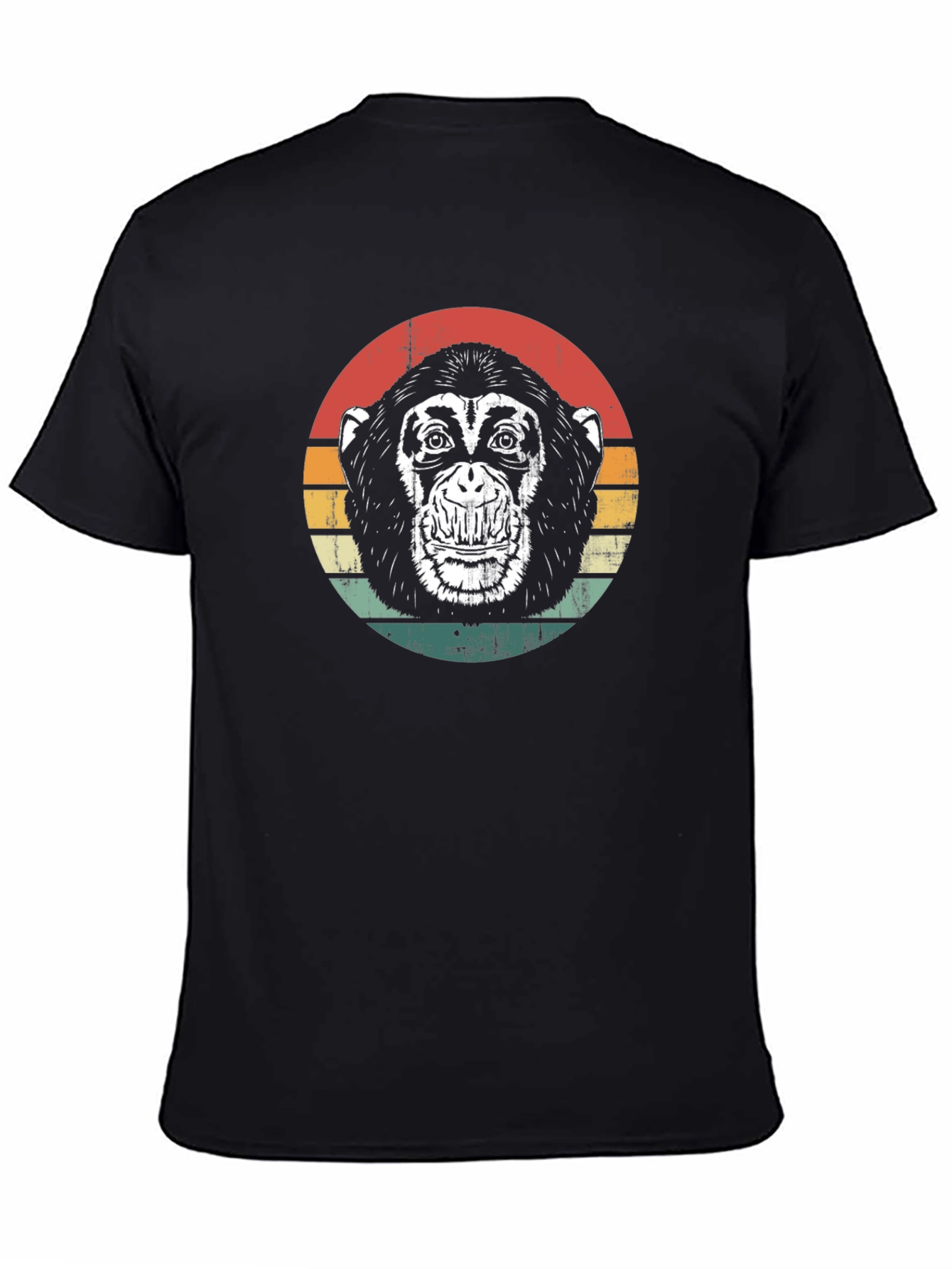 Retro Monkey Graphic Tee - Classic Black T-Shirt