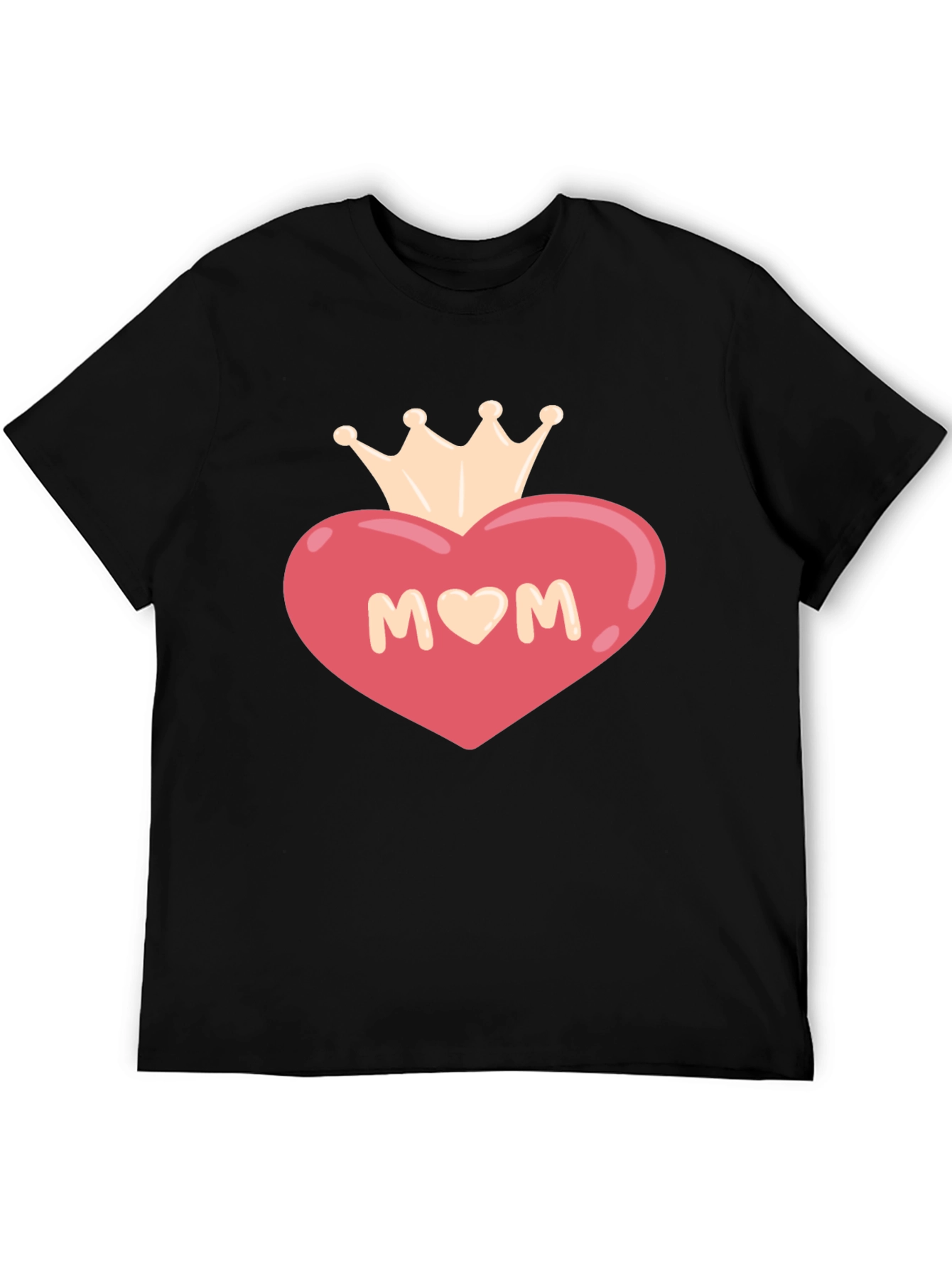 Mom Heart Crown Graphic T-Shirt