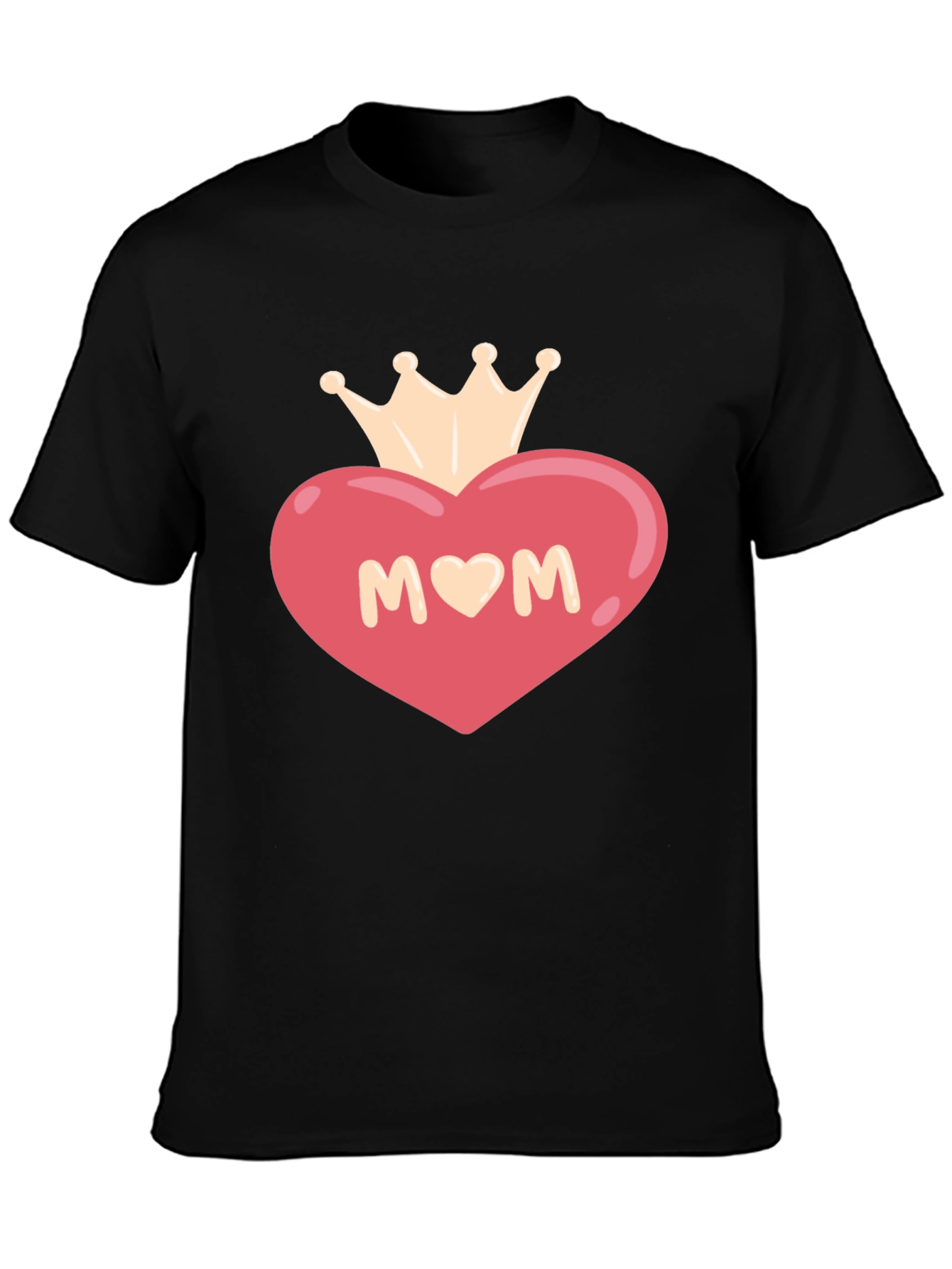 Mom Heart Crown Graphic T-Shirt