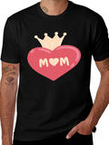 Mom Heart Crown Graphic T-Shirt