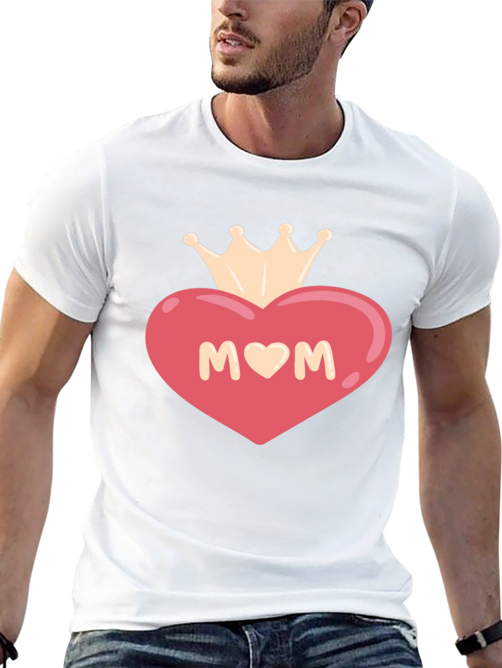 Mom Heart Crown Graphic T-Shirt