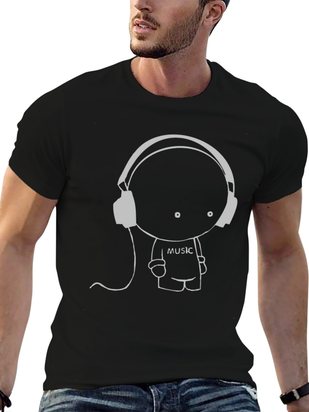 Music Lover Graphic Tee - Black