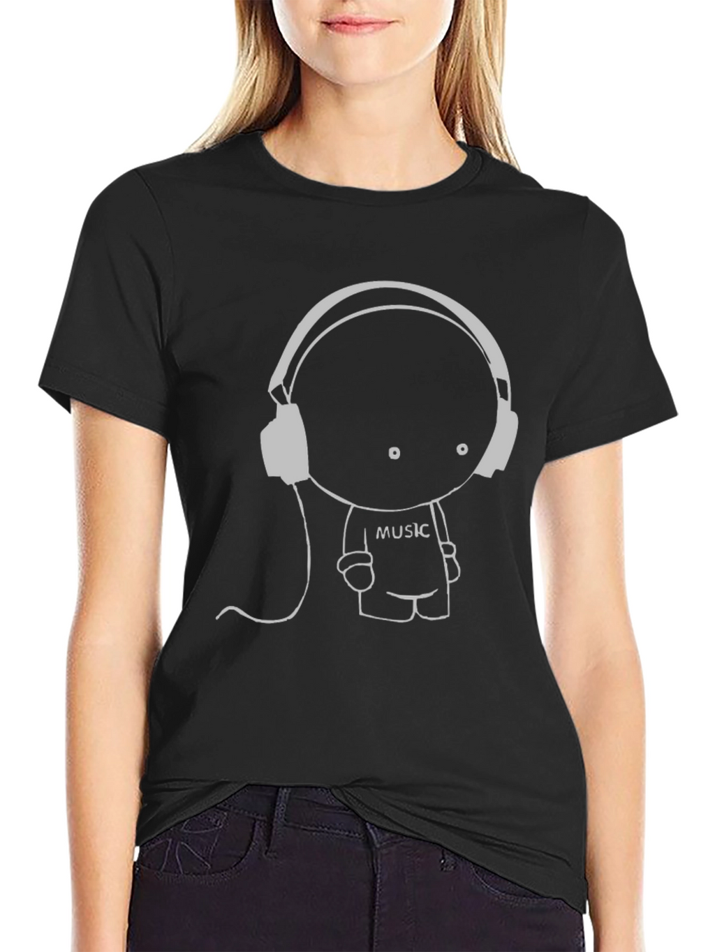 Music Lover Graphic Tee - Black