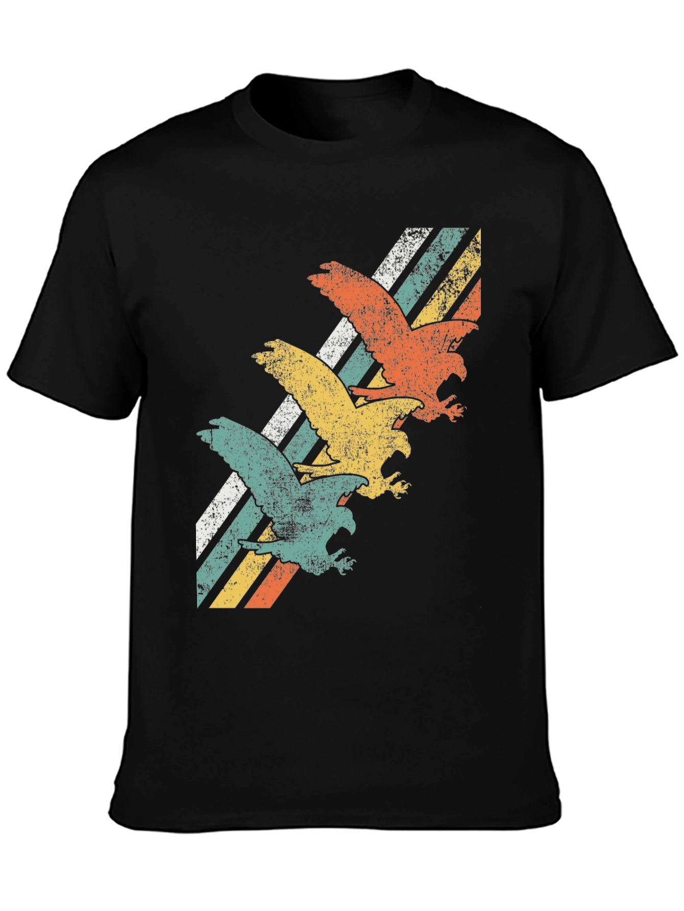 Retro Eagle Graphic Tee - Vintage Style Mens T-Shirt