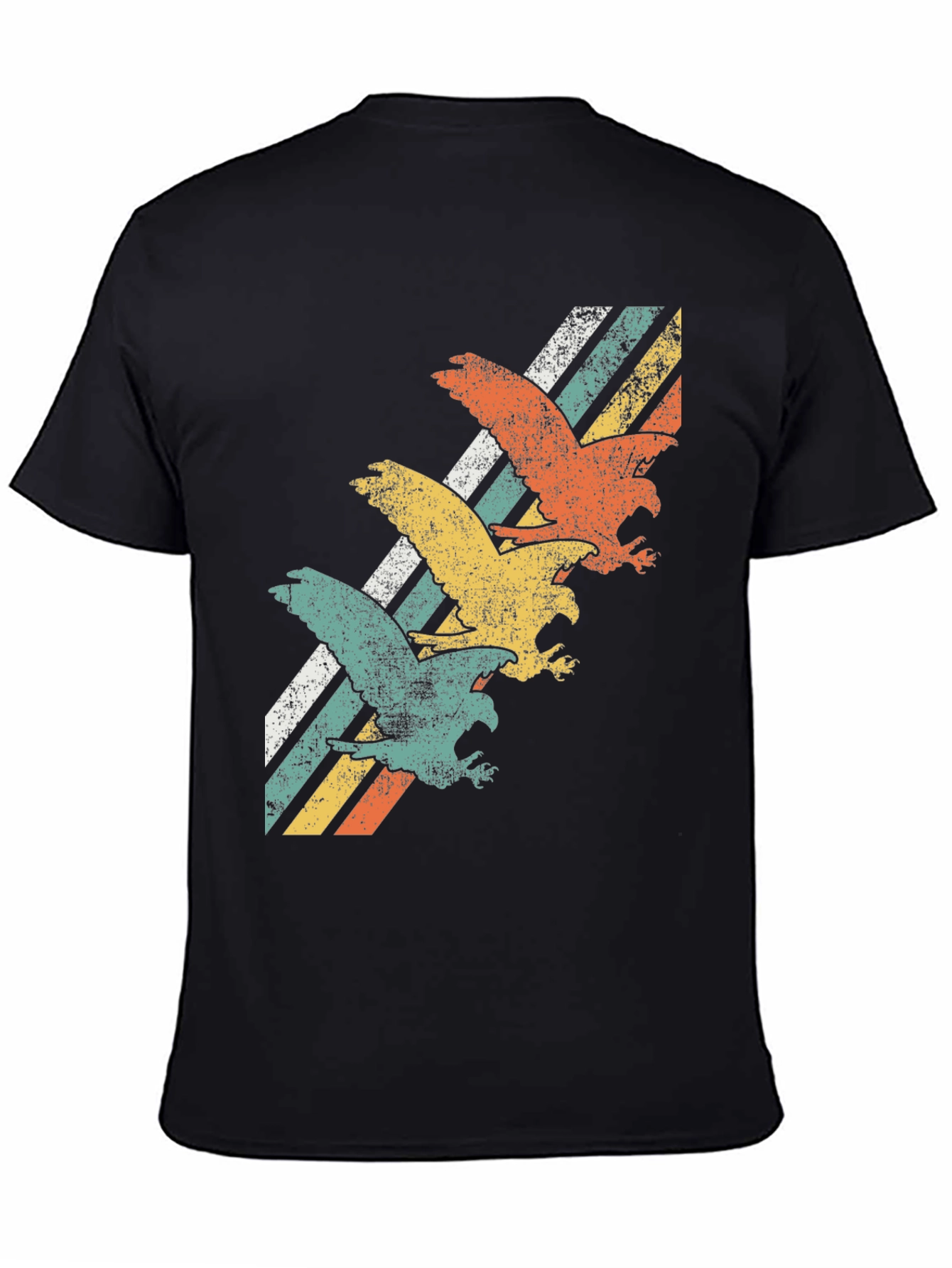 Retro Eagle Graphic Tee - Vintage Style Mens T-Shirt