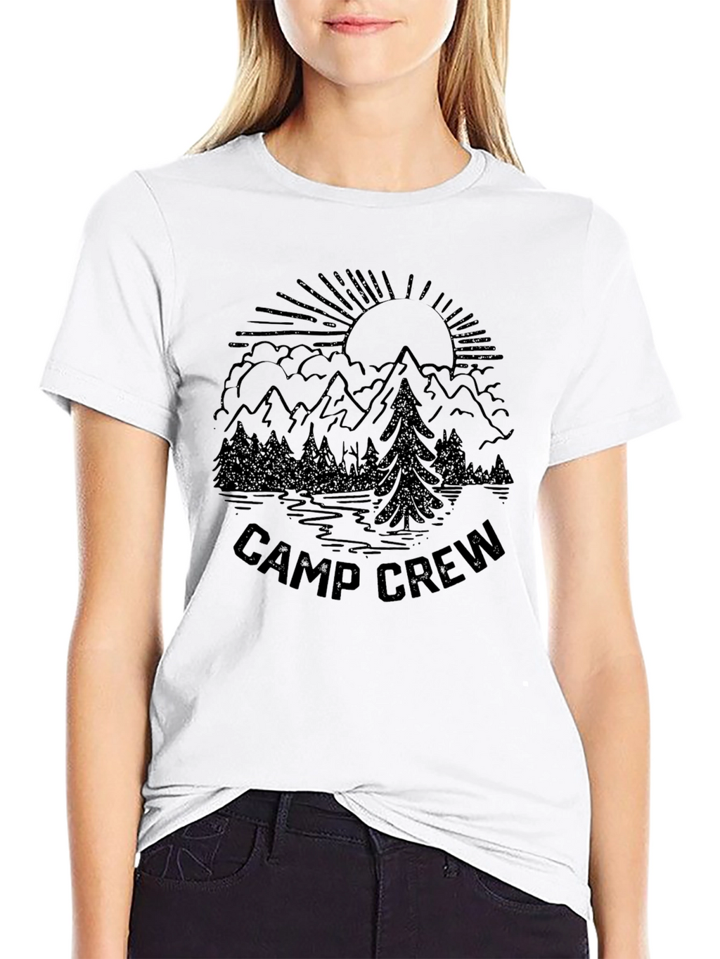 Camp Crew T-Shirt Mountain Graphic Tee