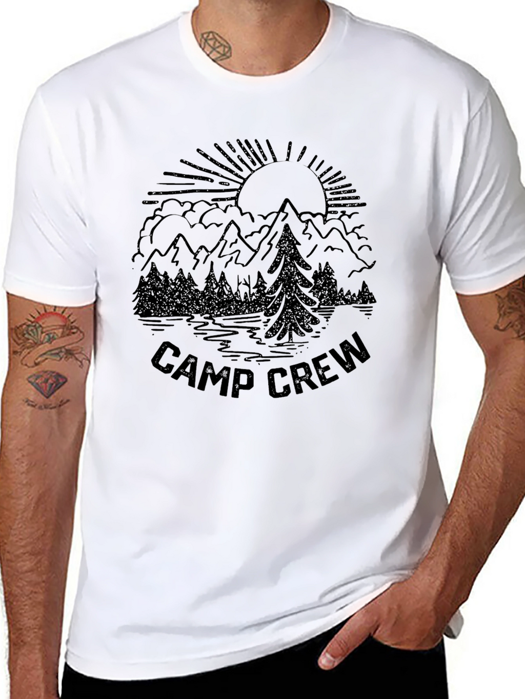 Camp Crew T-Shirt Mountain Graphic Tee