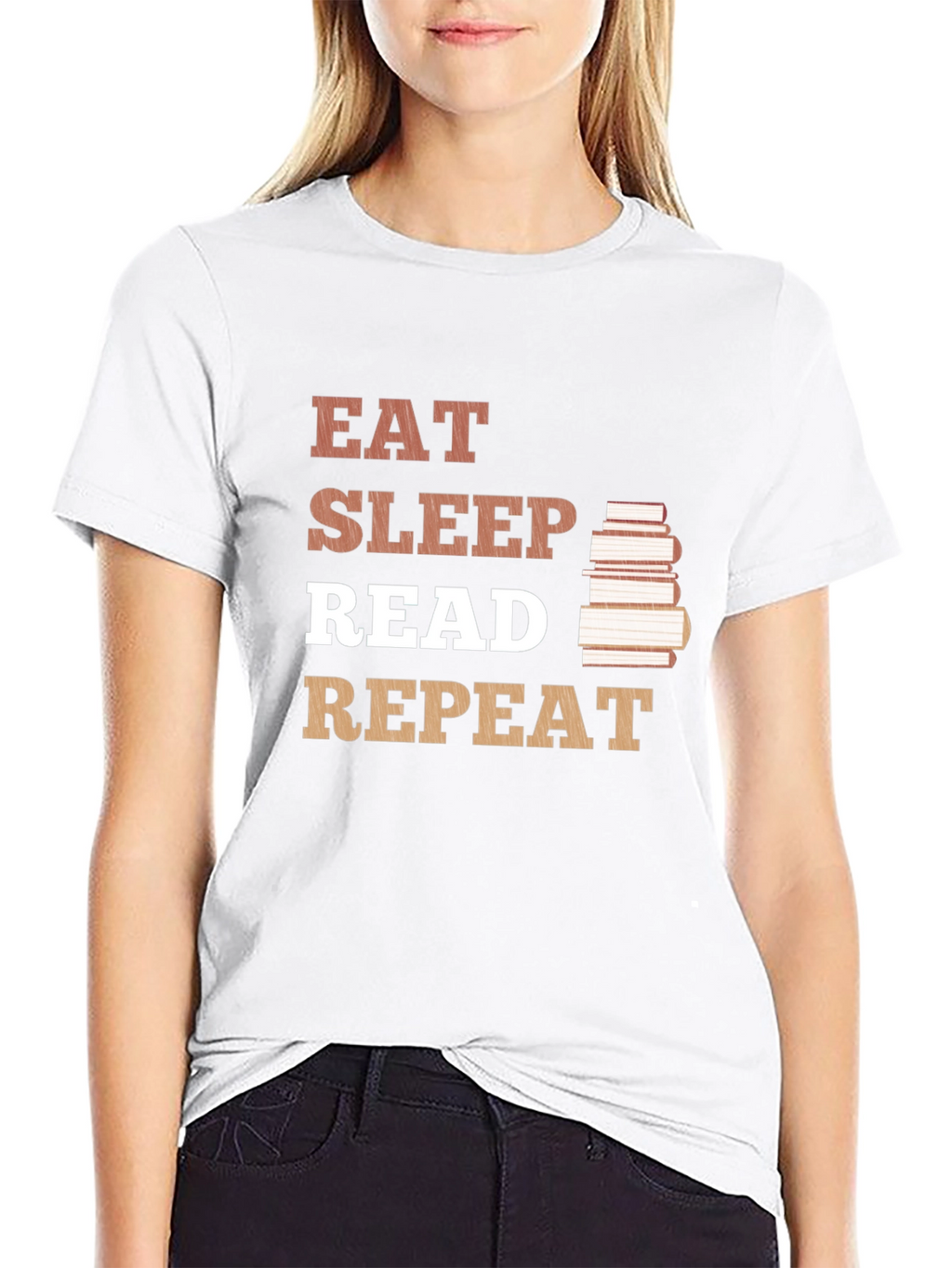 Eat Sleep Read Repeat Graphic Tee