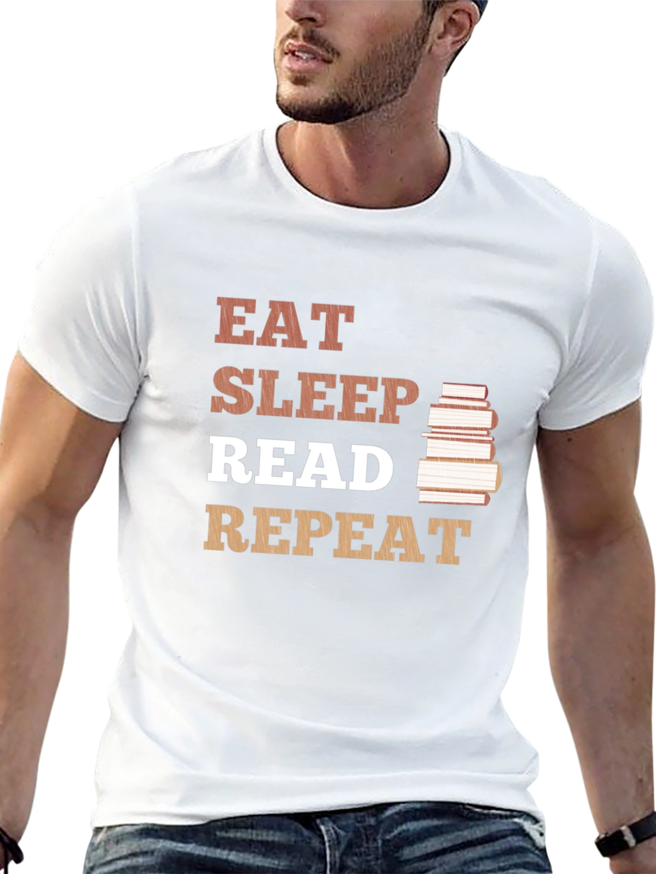 Eat Sleep Read Repeat Graphic Tee